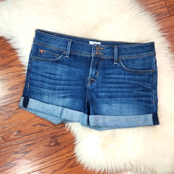 Hudson Womens Medium Wash Cuffed Shorts - Picture 1 of 6